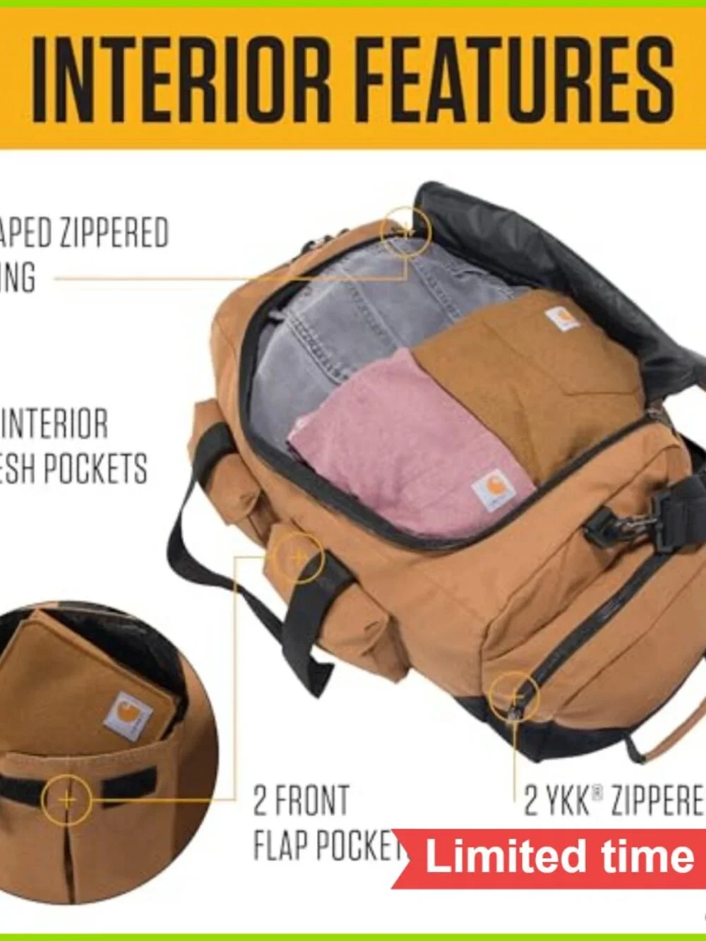 Carhartt Utility 40L Pocketed Duffel Black